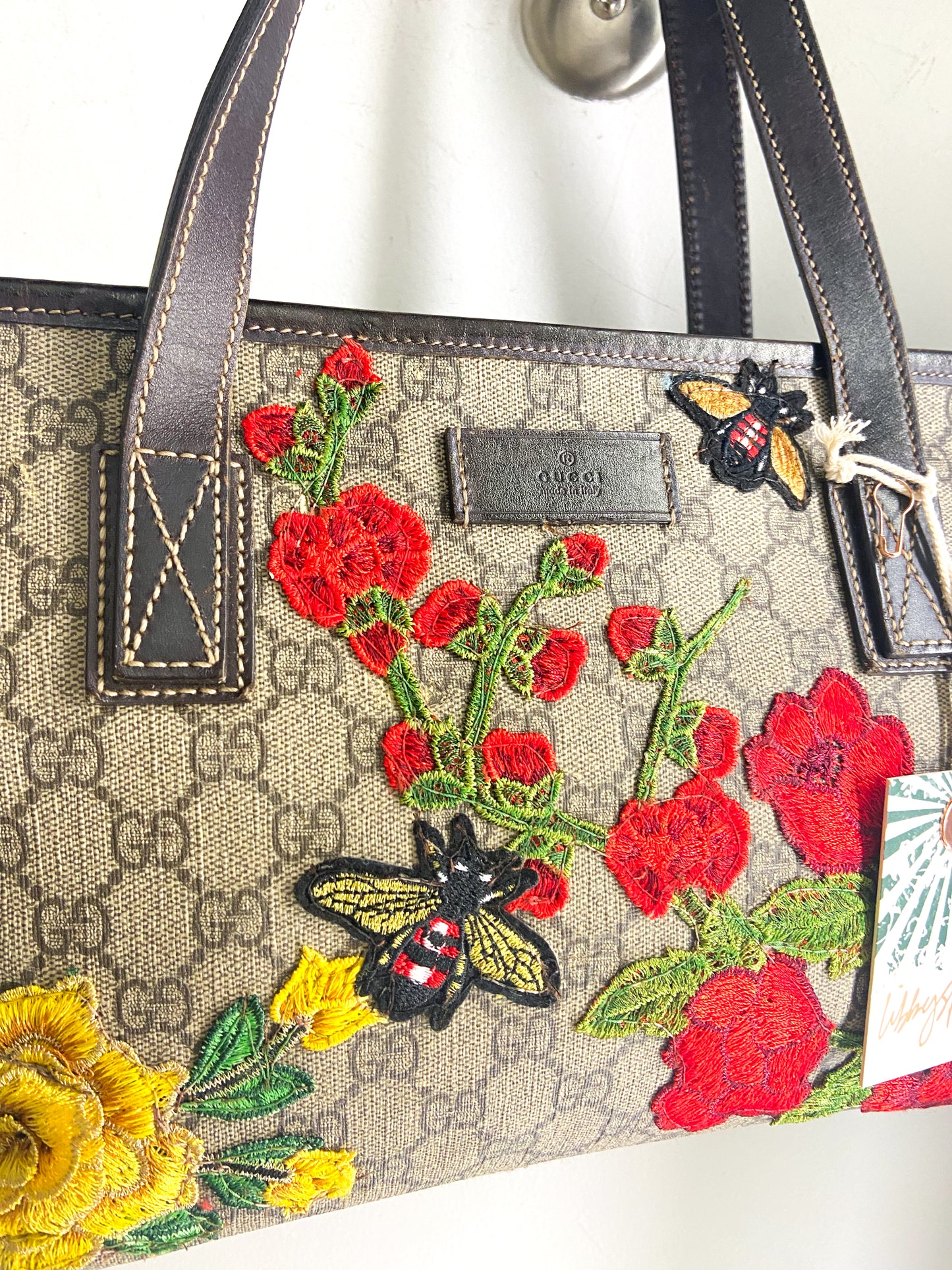 OOAK Authentic Vintage Gucci Multi Floral/Bee Purse