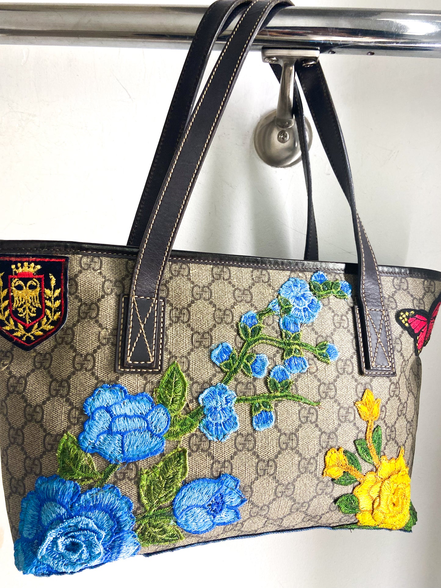 OOAK Authentic Vintage Gucci Multi Floral/Bee Purse