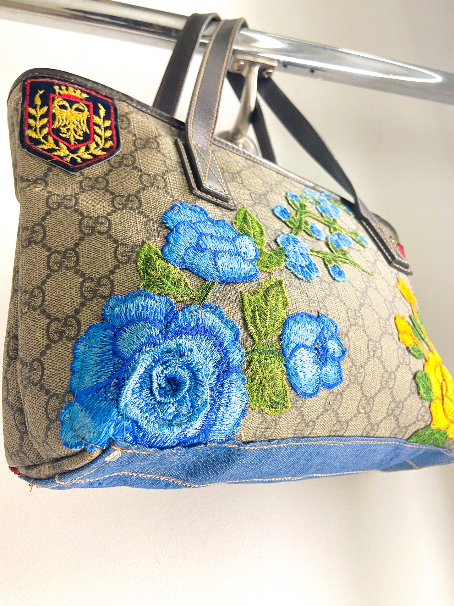 OOAK Authentic Vintage Gucci Multi Floral/Bee Purse