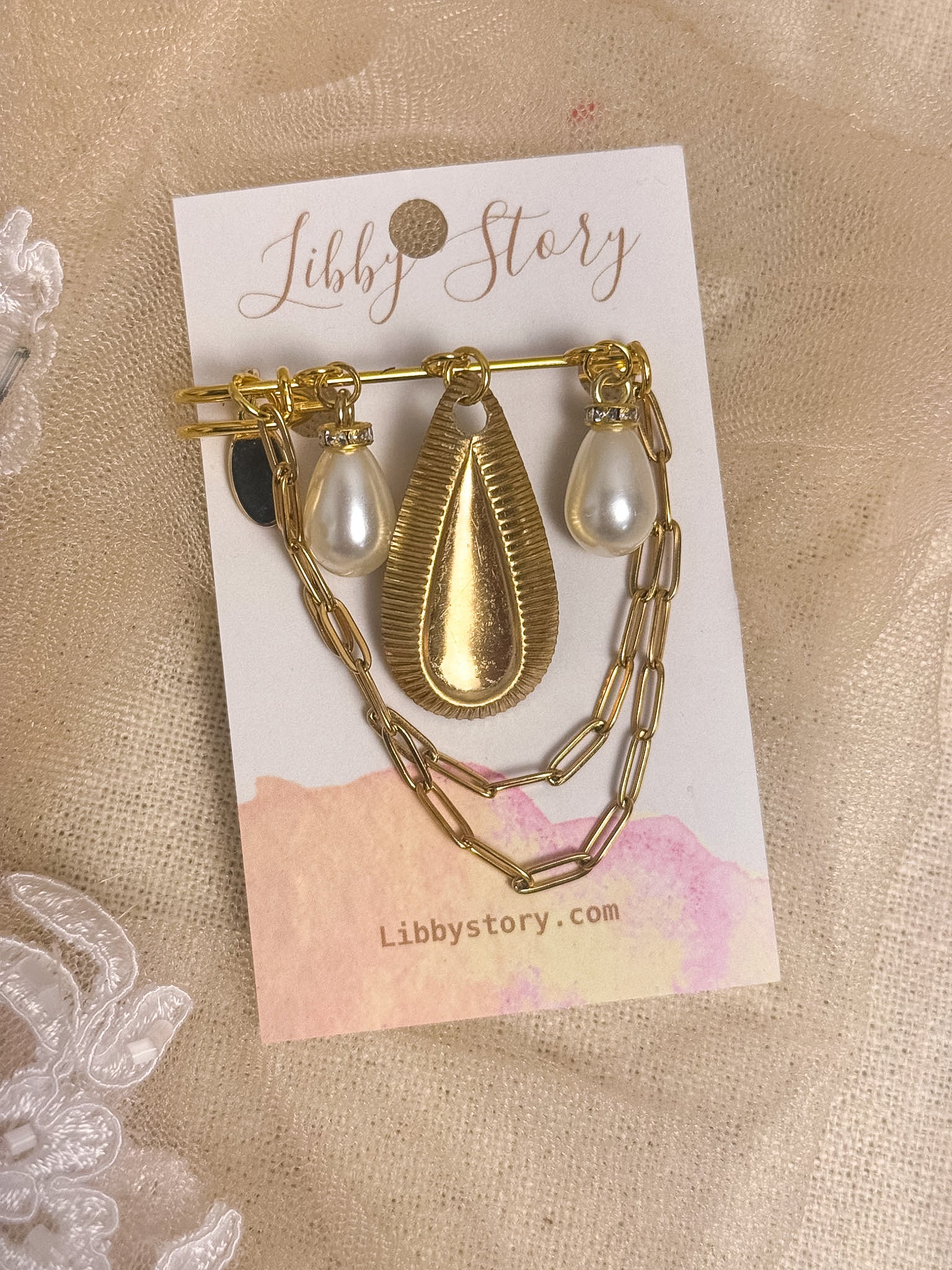 Handmade Teardrop Broach