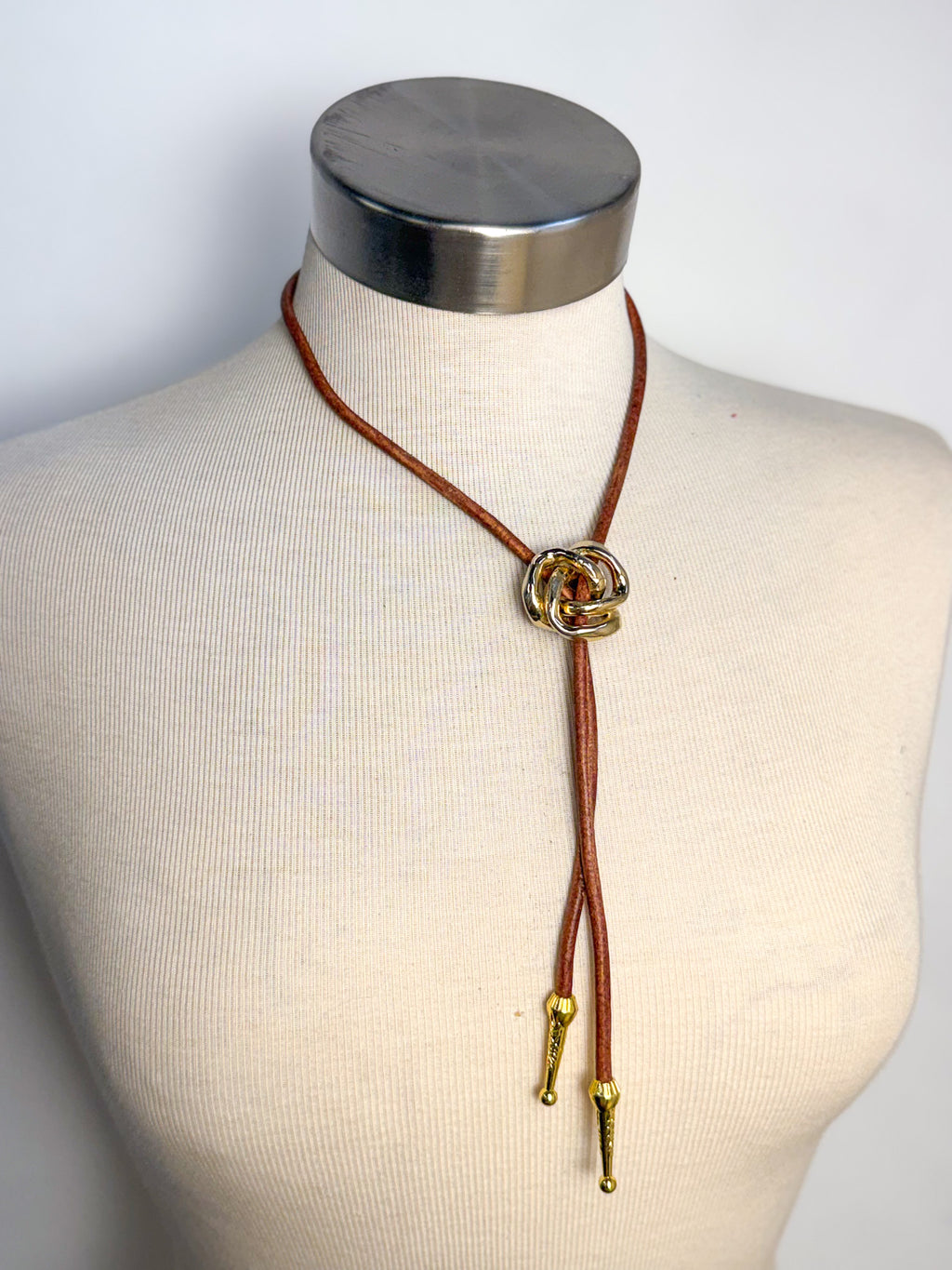 OOAK Brass Rose Bolo