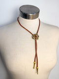 OOAK Brass Rose Bolo
