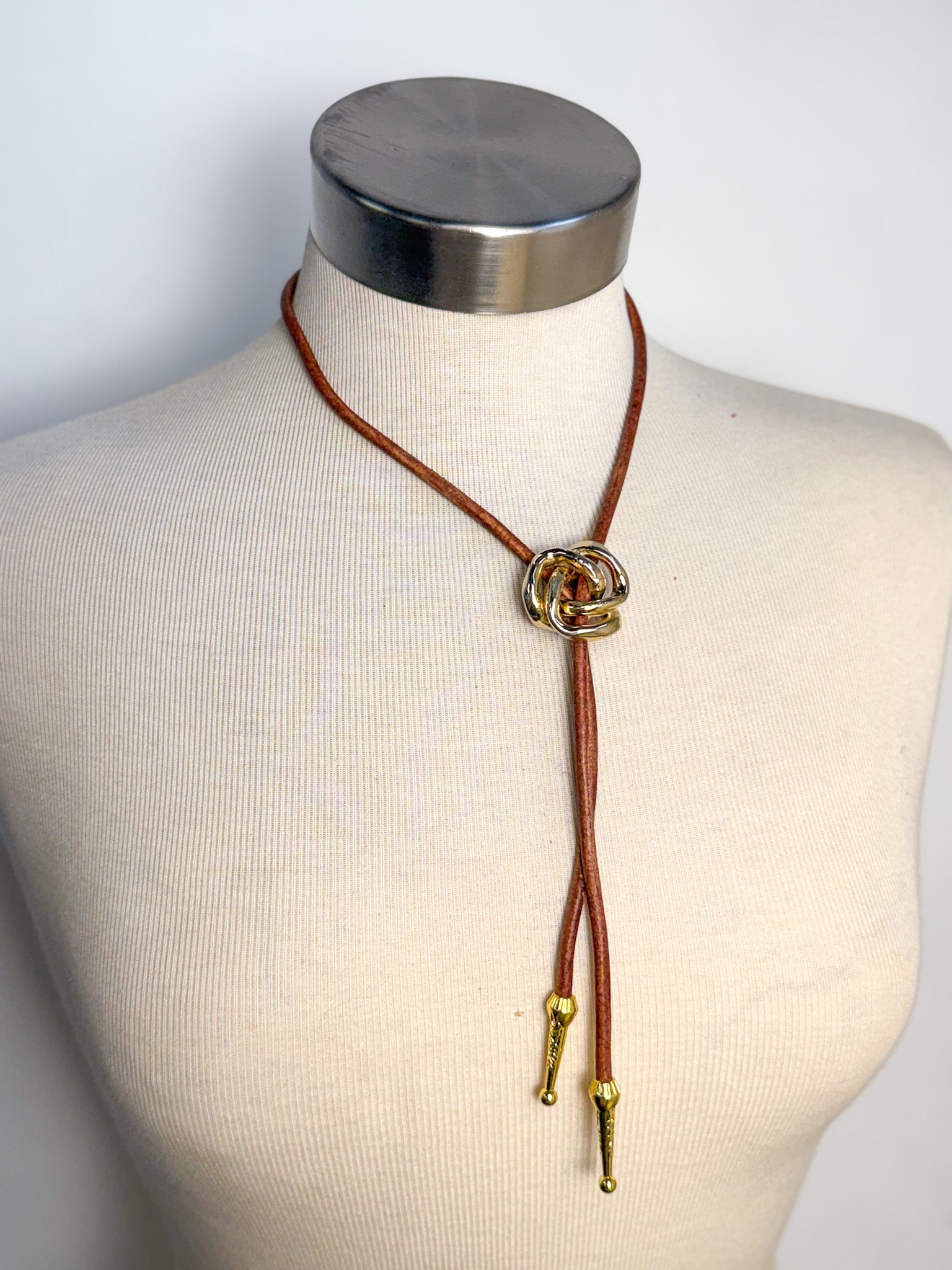OOAK Brass Rose Bolo