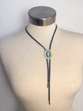 Handmade Medium Cameo Flat Cord Bolo