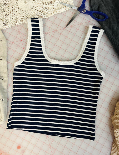 OOAK Vintage Bandana Stripe Rebel Tank