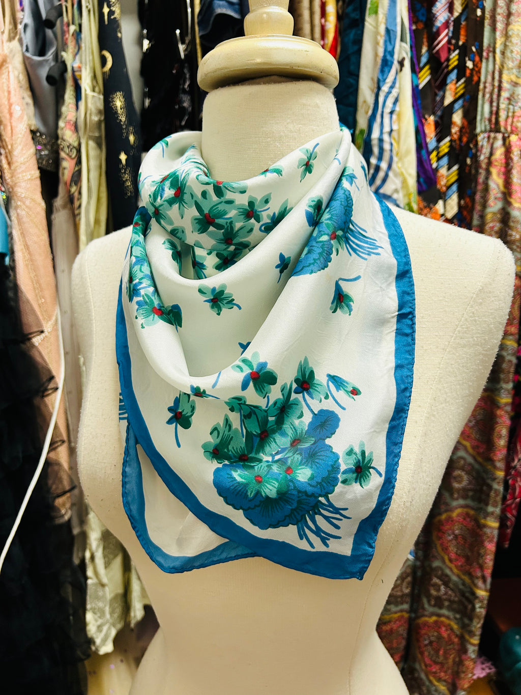 OOAK Vintage Floral Scarf