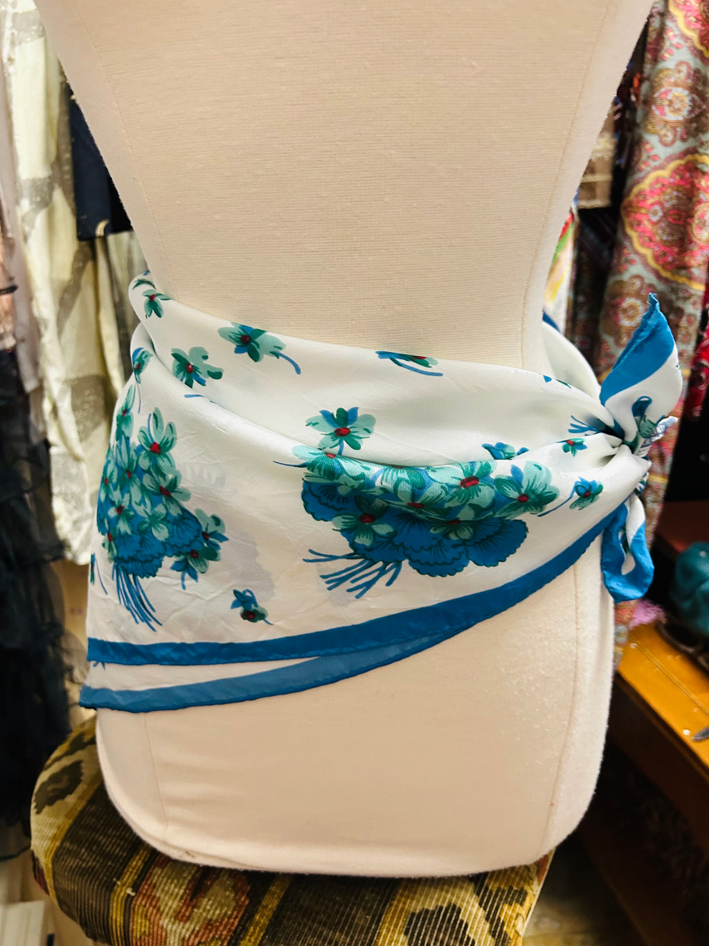 OOAK Vintage Floral Scarf