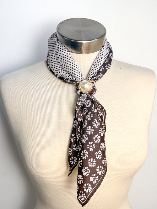 OOAK Vintage Vera Dot Scarf & Scarf Slide