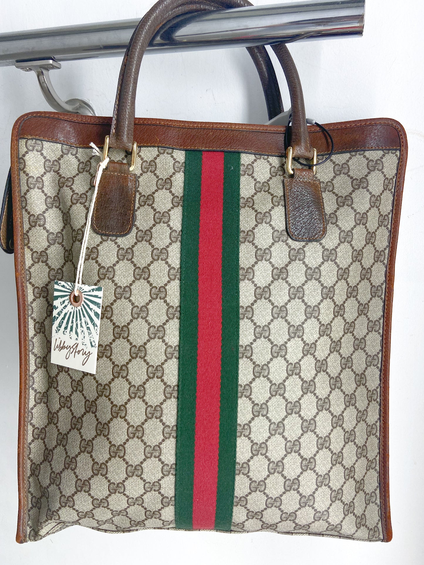 OOAK Authentic Vintage Tall Gucci Bag with Semi Precious Stones