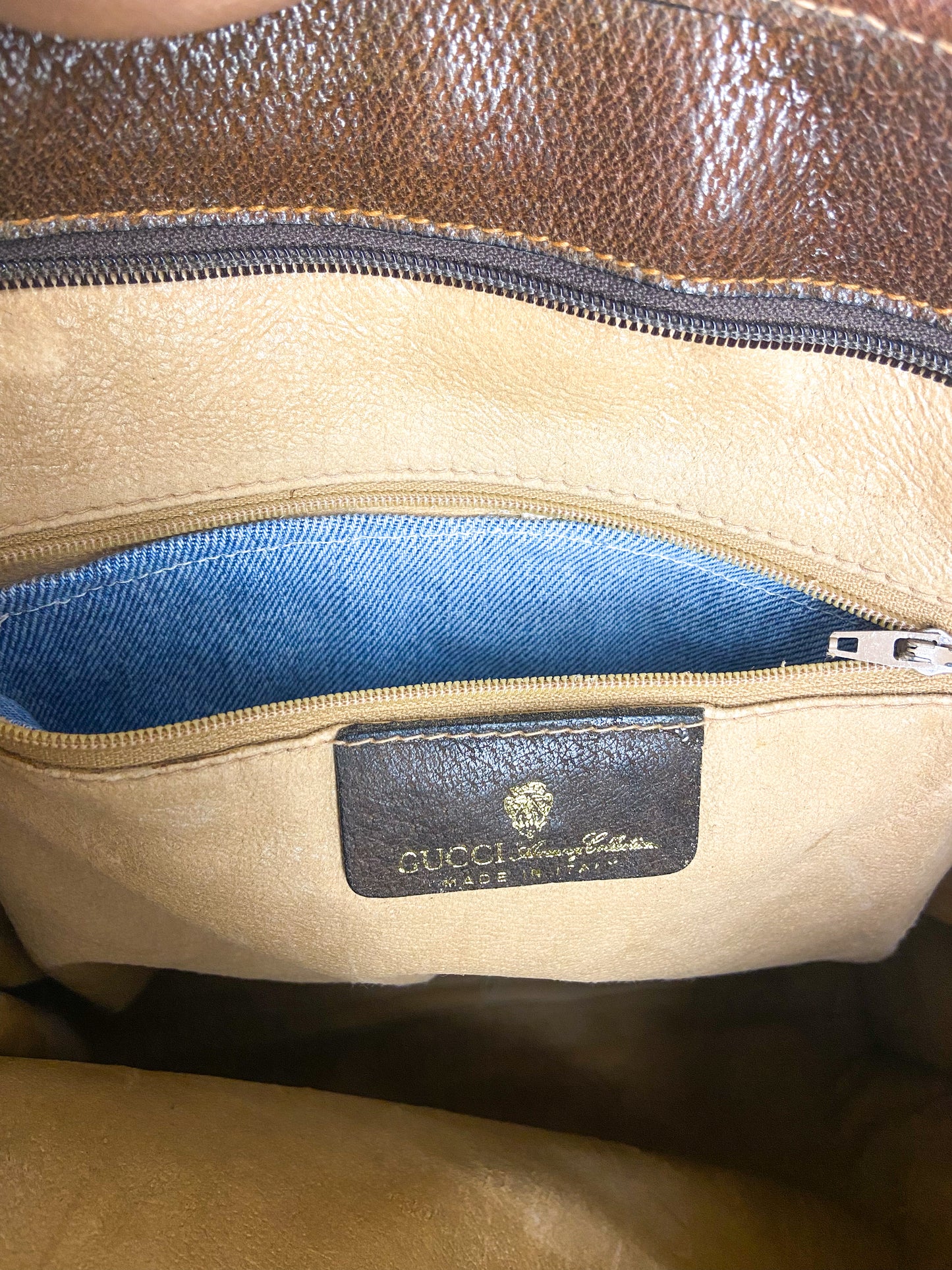 OOAK Authentic Vintage Tall Gucci Bag with Semi Precious Stones