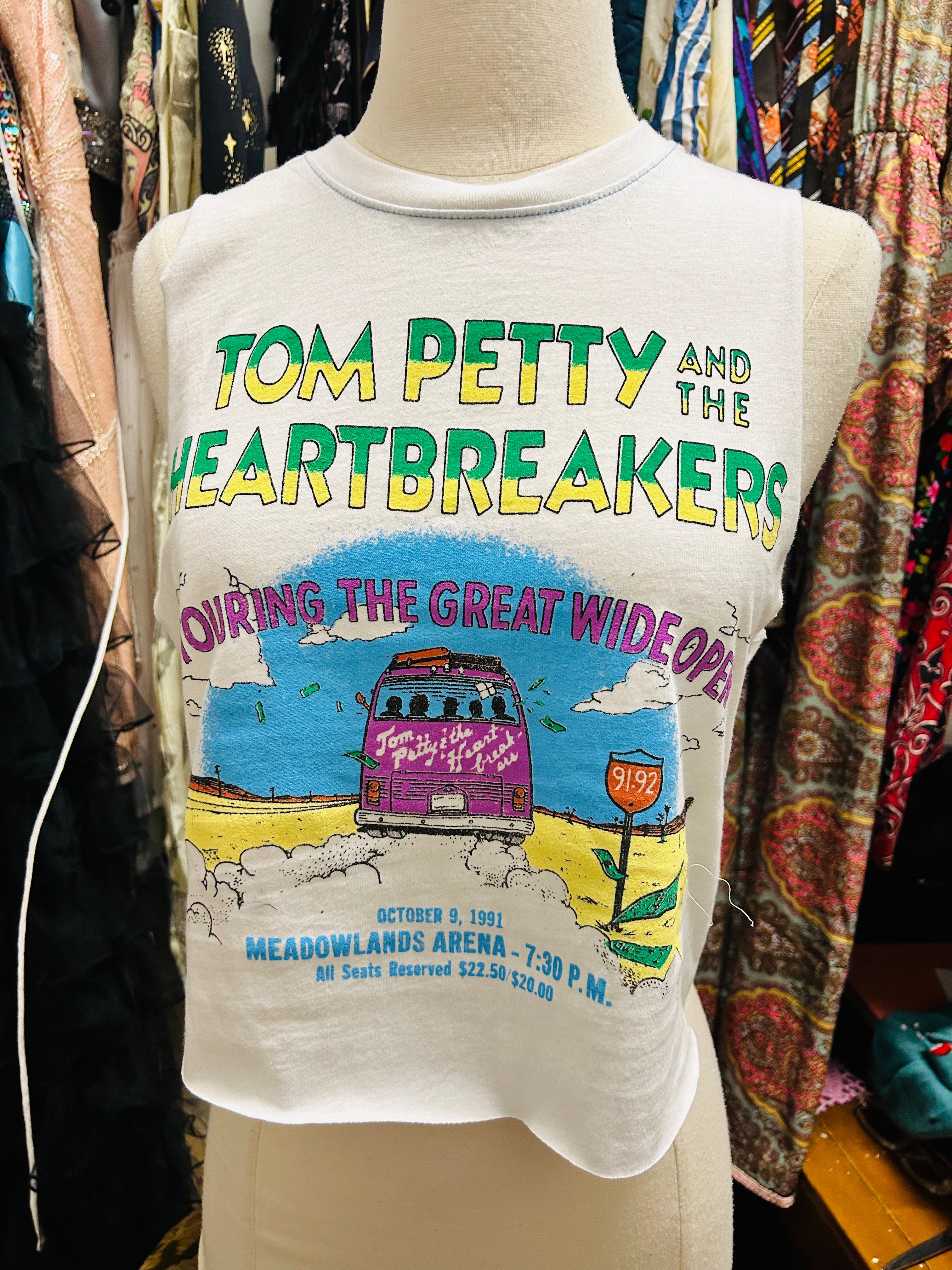 Tom Petty Great Wide Cropped Sleeveless Graphic Tee