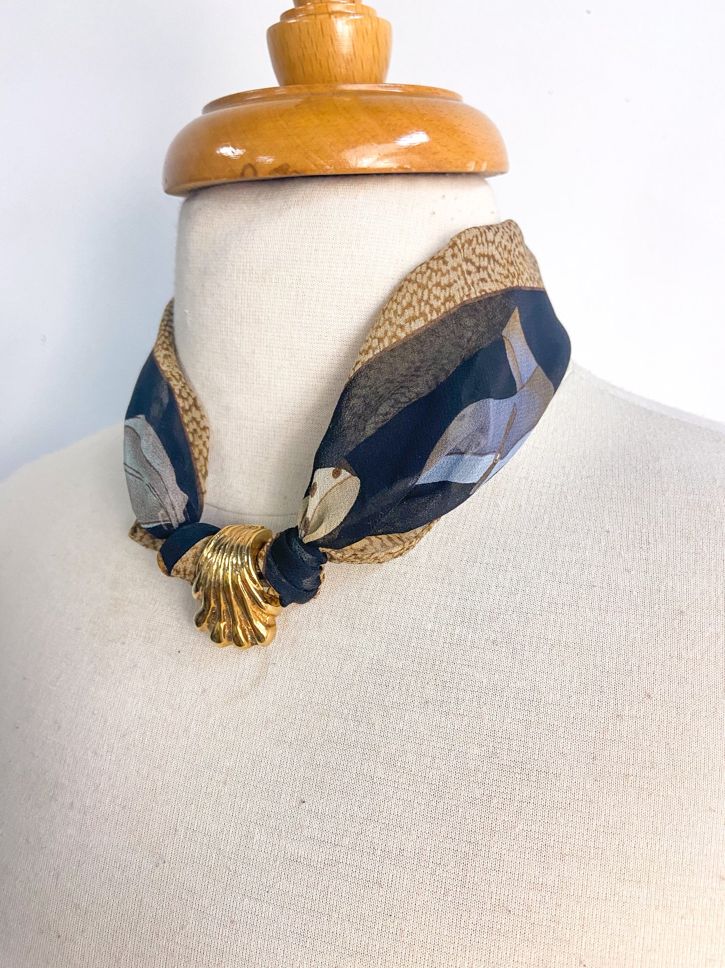 OOAK Vintage Echo Scarf and Clip Pendant