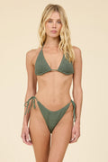 Surf Gypsy Krinkle Lurex Triangle Tie Top