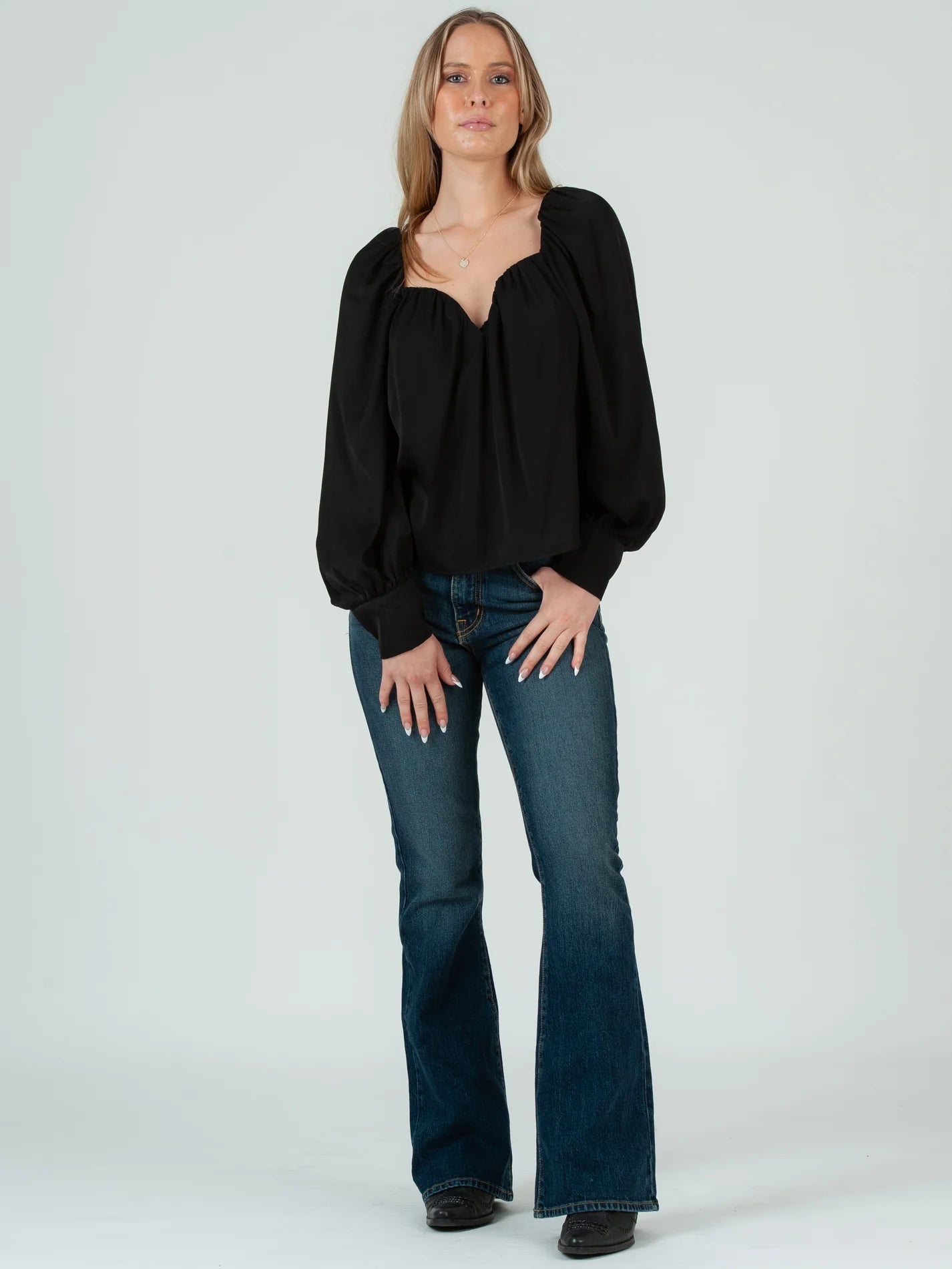 Lucca Wire Front Silk Top
