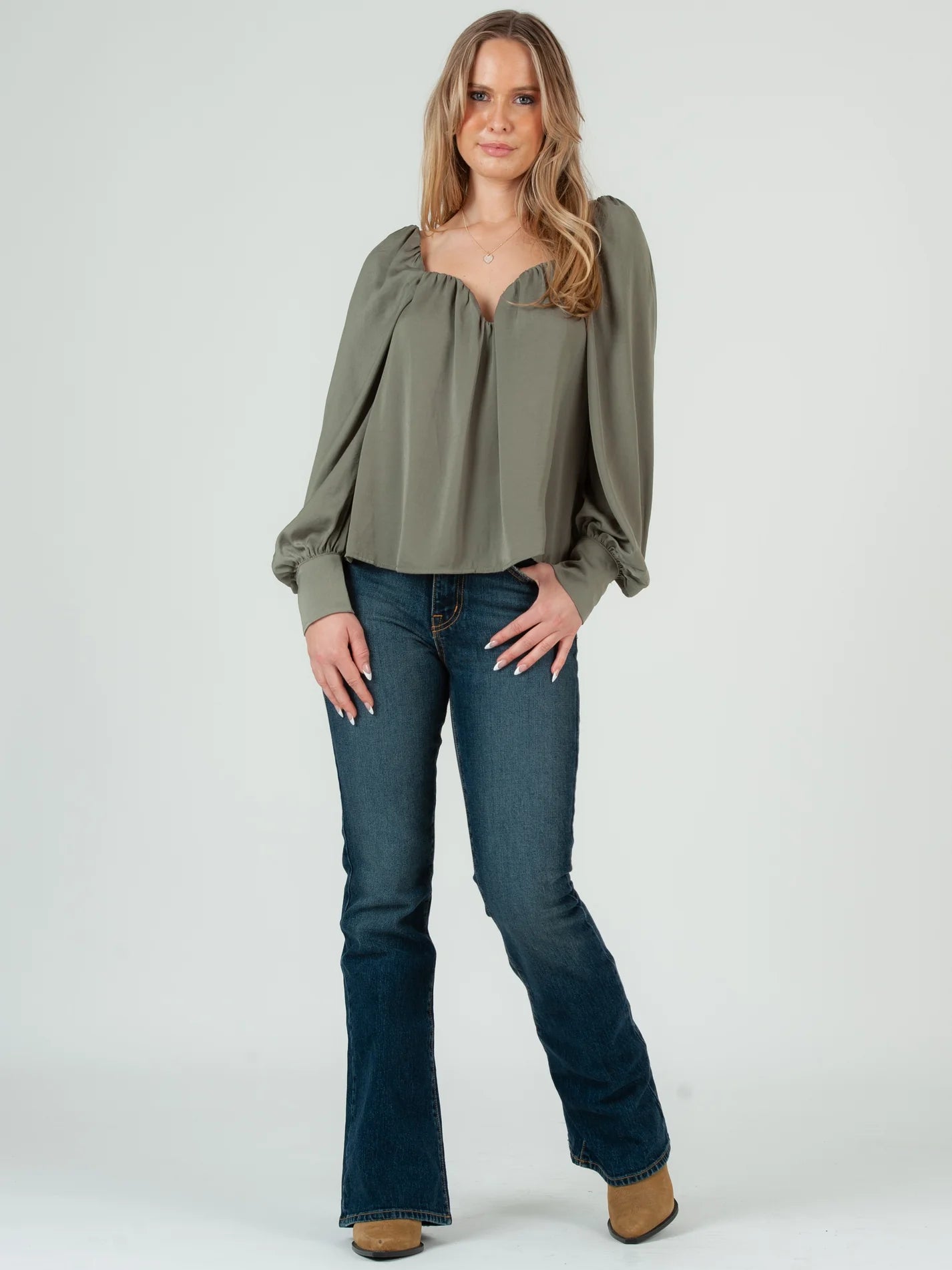 Lucca Wire Front Silk Top