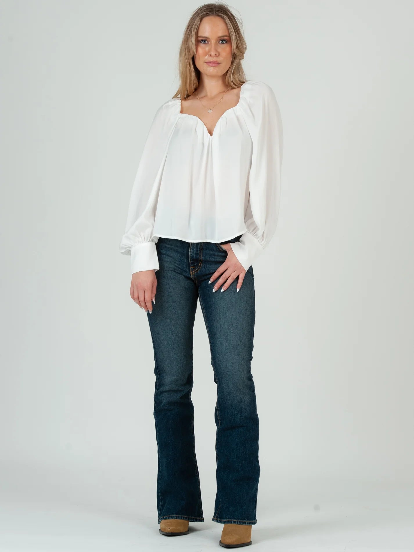 Lucca Wire Front Silk Top