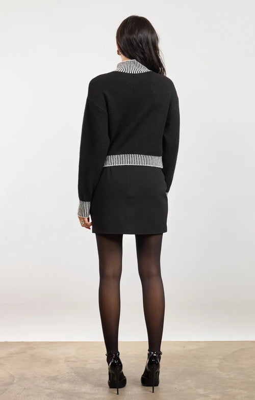 Sage the Label Stacey Contrast Rib Sweater