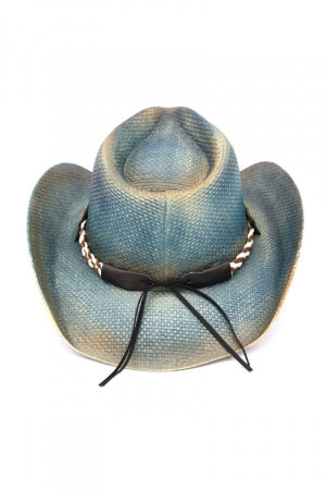 Yellow Star Print Western Eagle Medallion Cowboy Hat