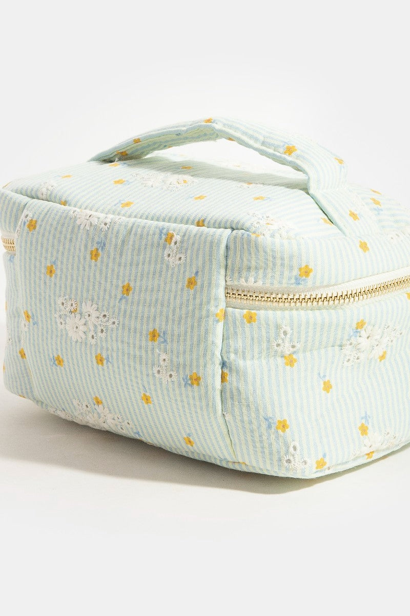 Flower Print Makeup Case Cosmetic Bag