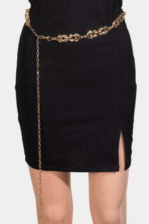 Intricate Metallic Chain Belt