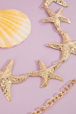 Hammered Starfish Chain Belt