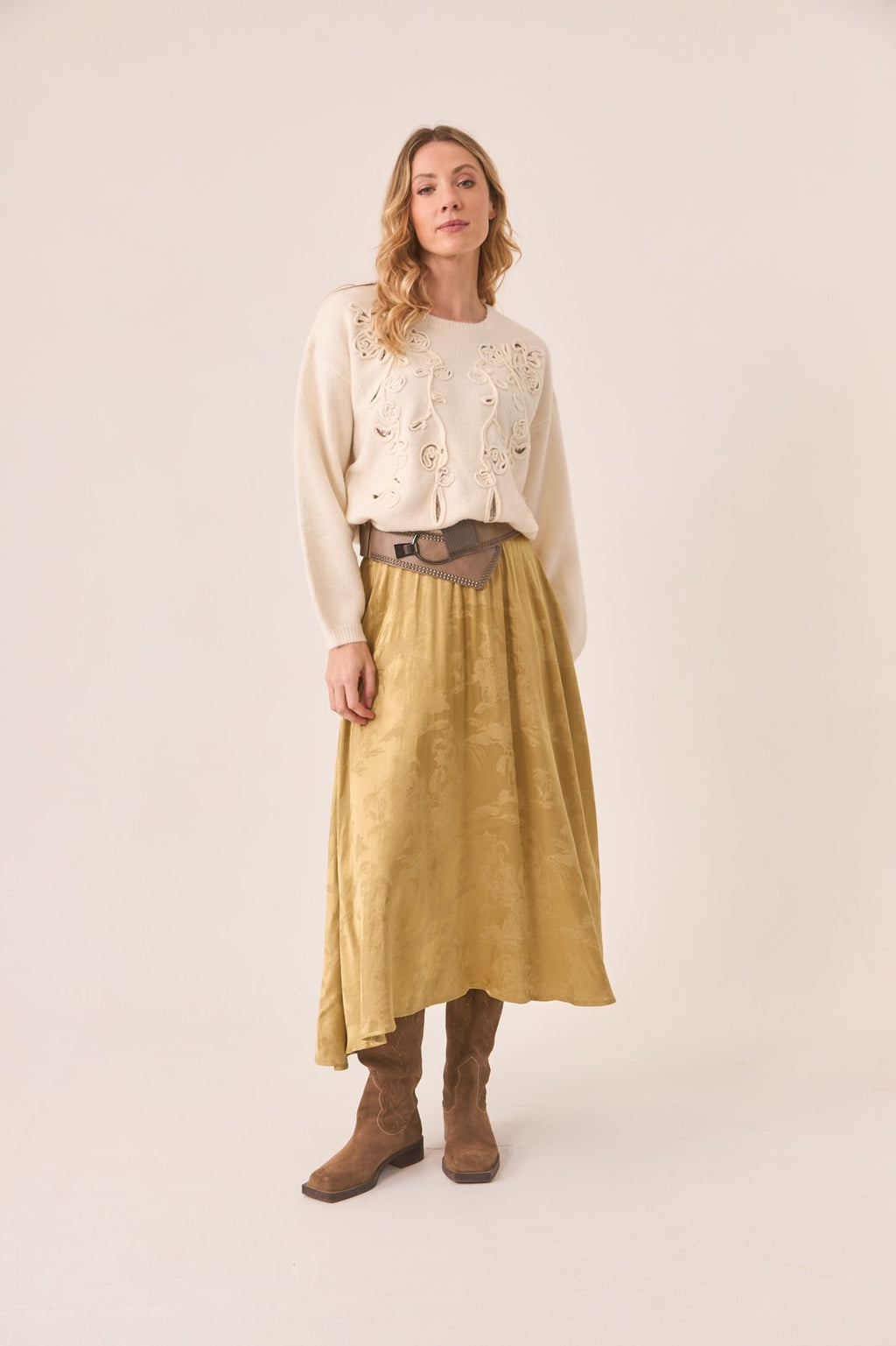 Nekane FLOWERS SATIN SKIRT