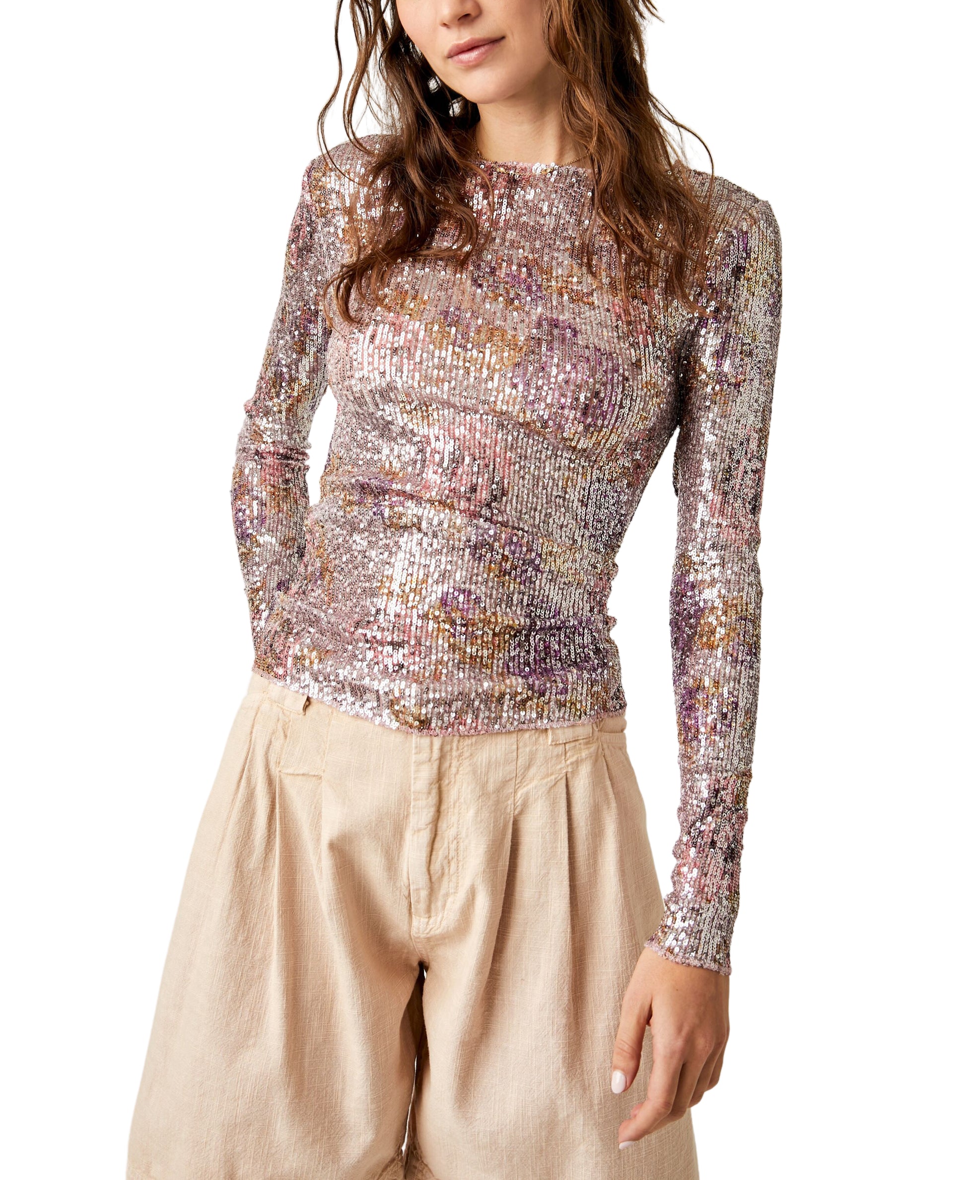 Free People Printed Gold Rush L/S Top Libby Story Free People Printed Gold Rush L/S Top Libby Story