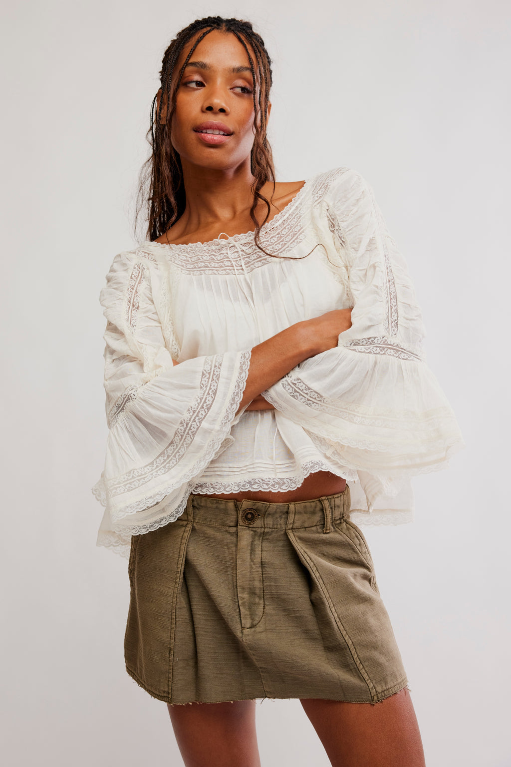 Free People Riverront Surplus Mini Skirt