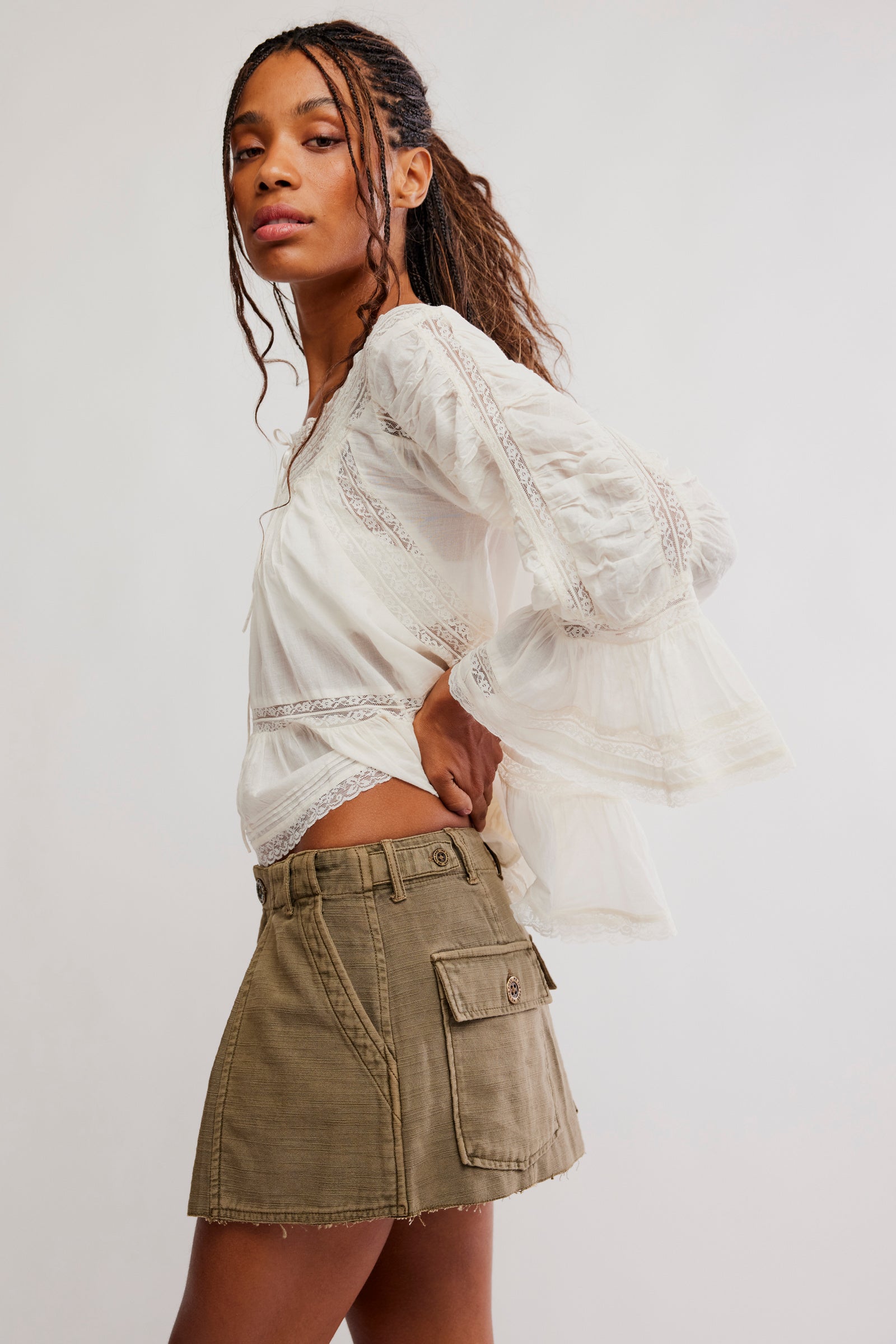 Free People Riverront Surplus Mini Skirt