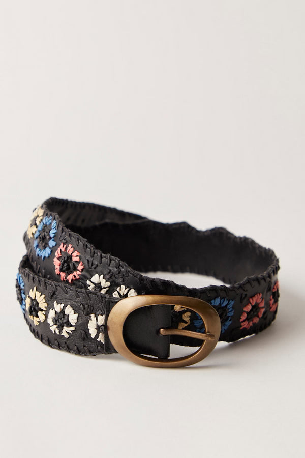 Free People Indigo Dreaming Raffia Belt