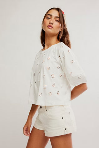 Free People Jessie Eyelet Tee