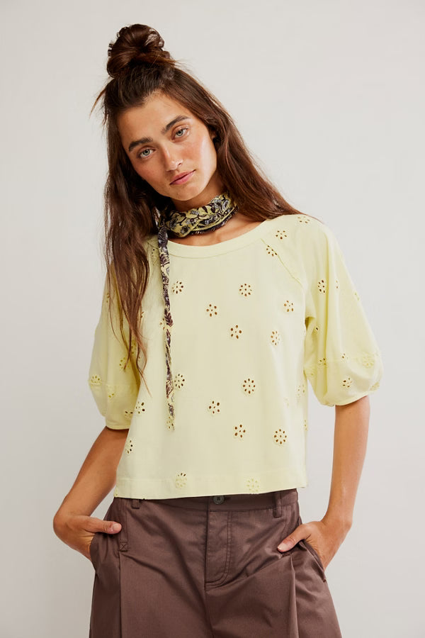Free People Jessie Eyelet Tee