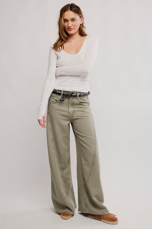 Free People Haven Mr Baggy Wide Leg Jean