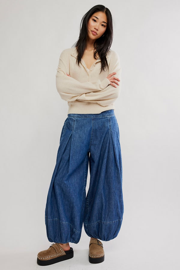 Free People Moonflower Balloon Jean
