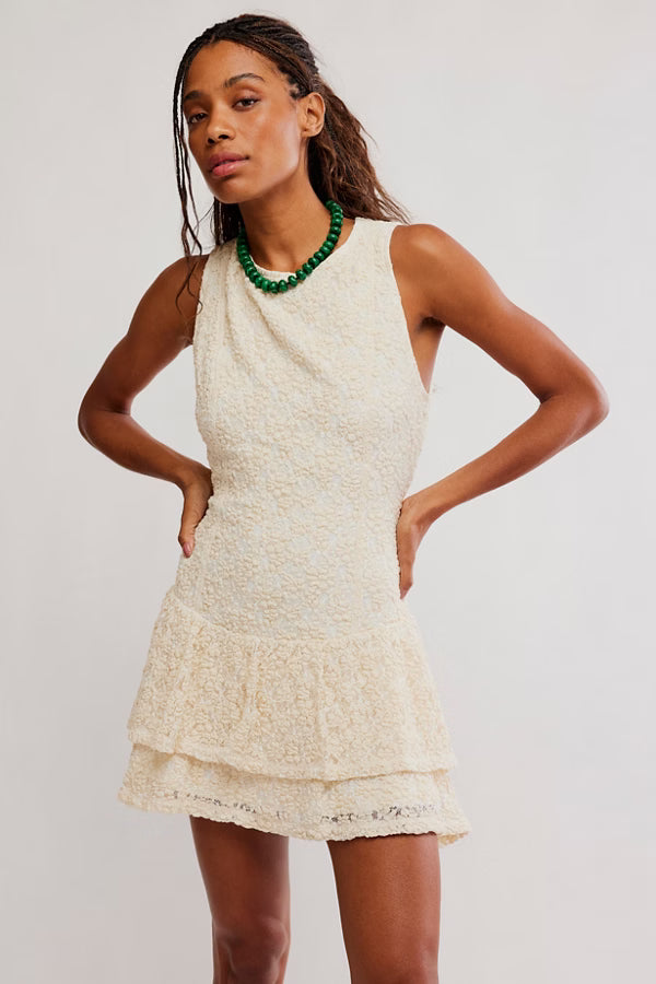 Free People Slow Burn Lace Mini Dress