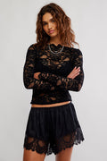 Free People Raising Eyebrows Lace Top
