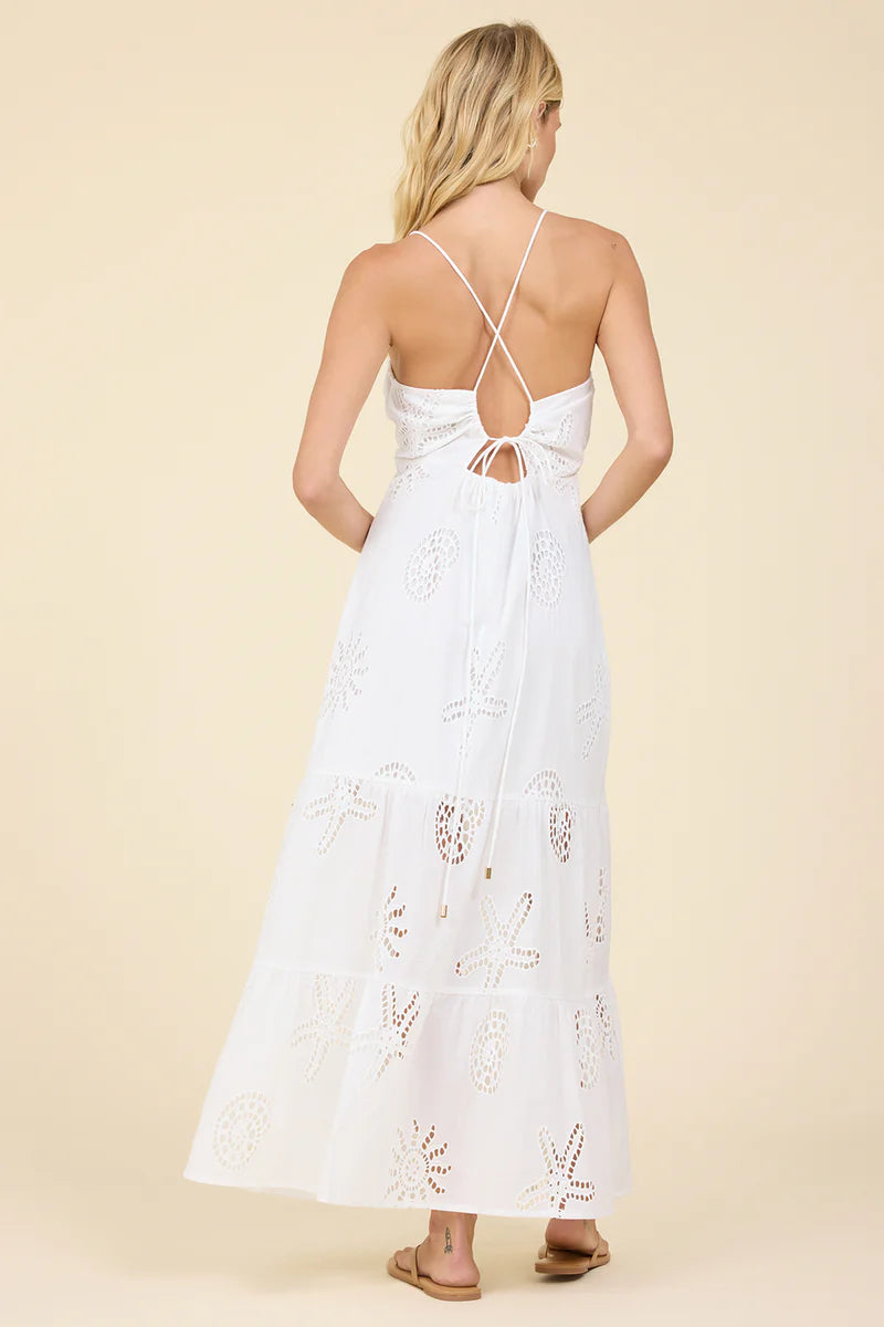 Surf Gypsy Ocean Eyelet Maxi Dress