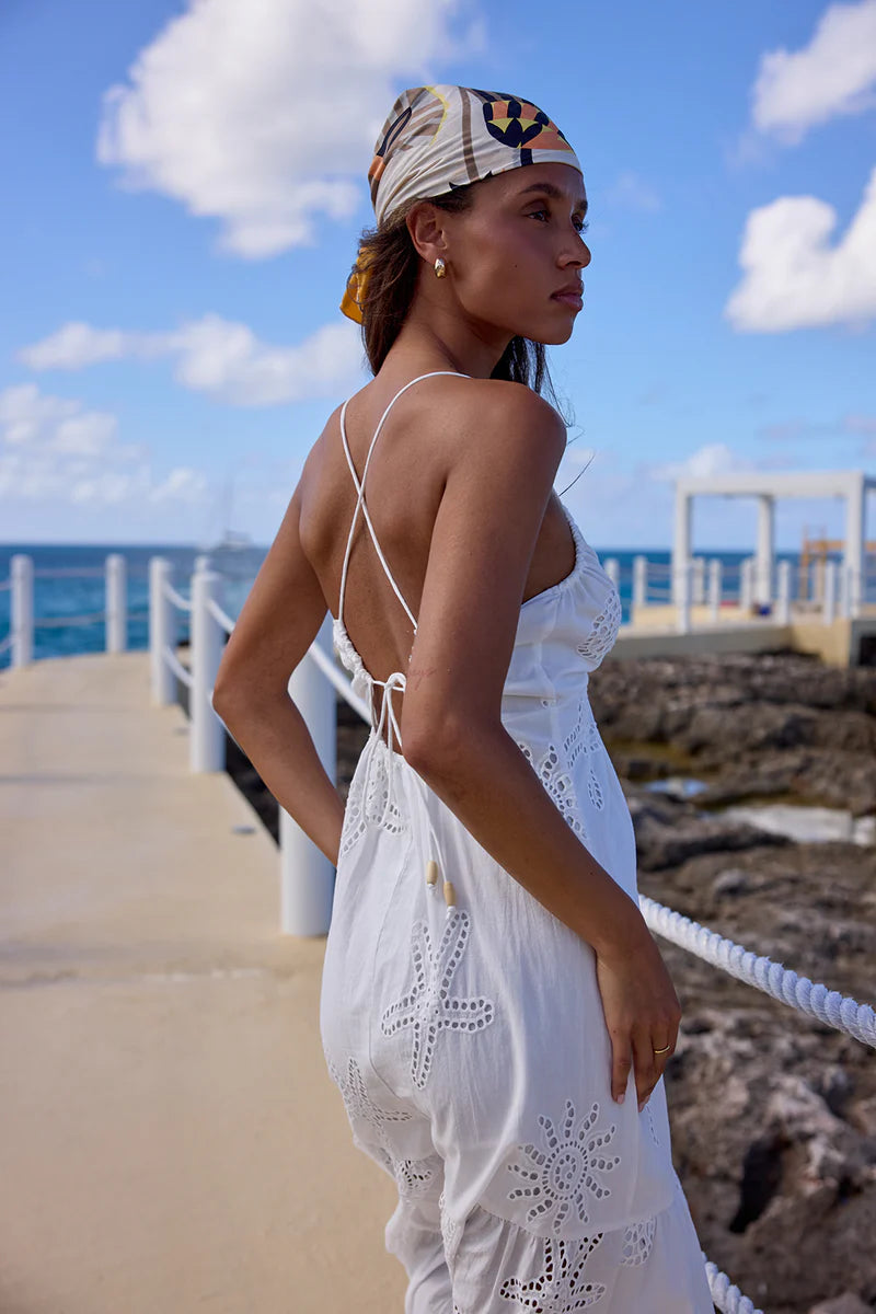 Surf Gypsy Ocean Eyelet Maxi Dress