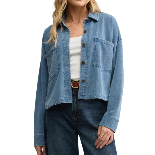 Z Supply All Day Cropped Denim Jacket
