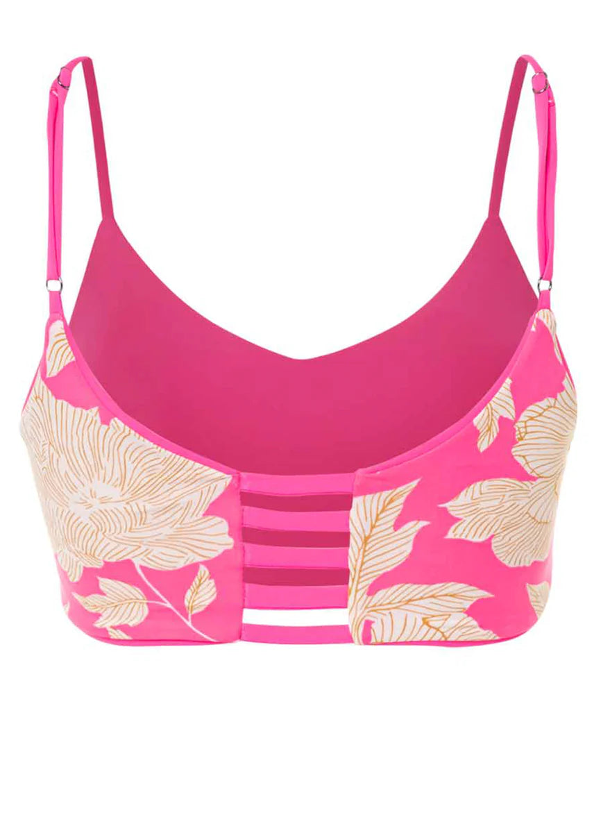 Maaji Radiant Pink Praia Sporty Bralette Bikini Top