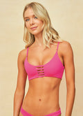 Maaji Radiant Pink Praia Sporty Bralette Bikini Top