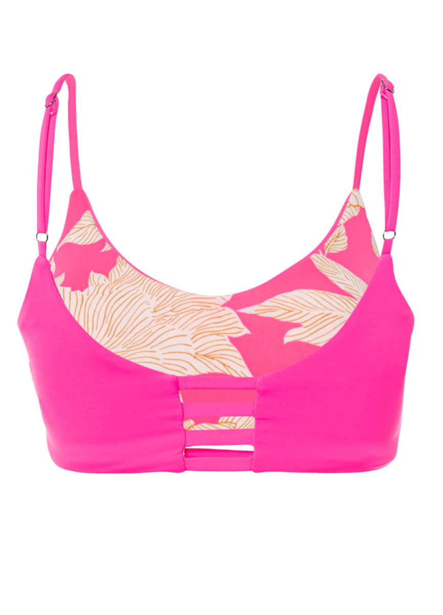 Maaji Radiant Pink Praia Sporty Bralette Bikini Top