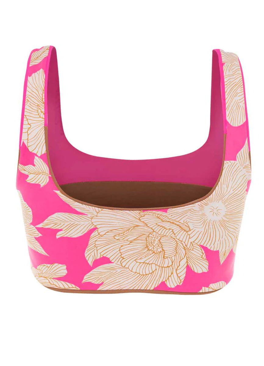 Maaji Radiant Pink Issey Sporty Bralette Bikini Top
