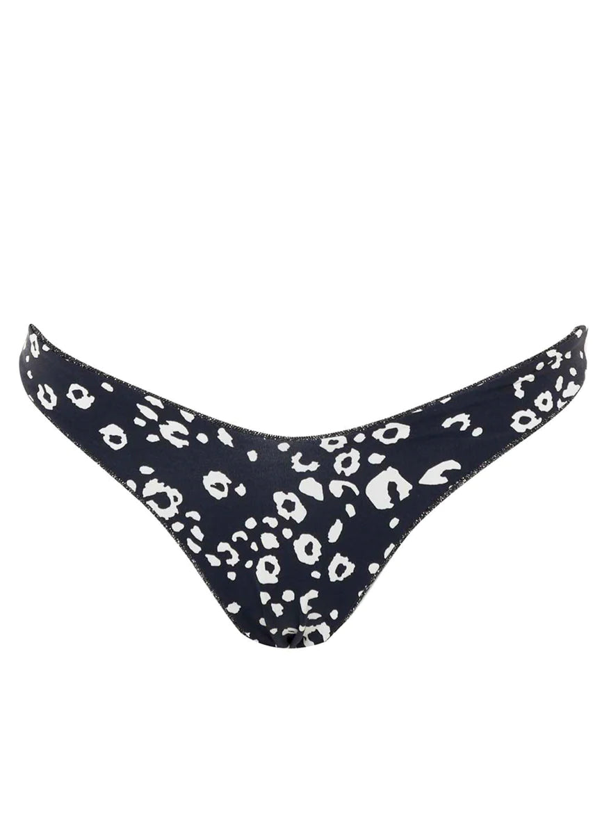 Maaji Silver Black Splendour High Leg Bikini Bottom