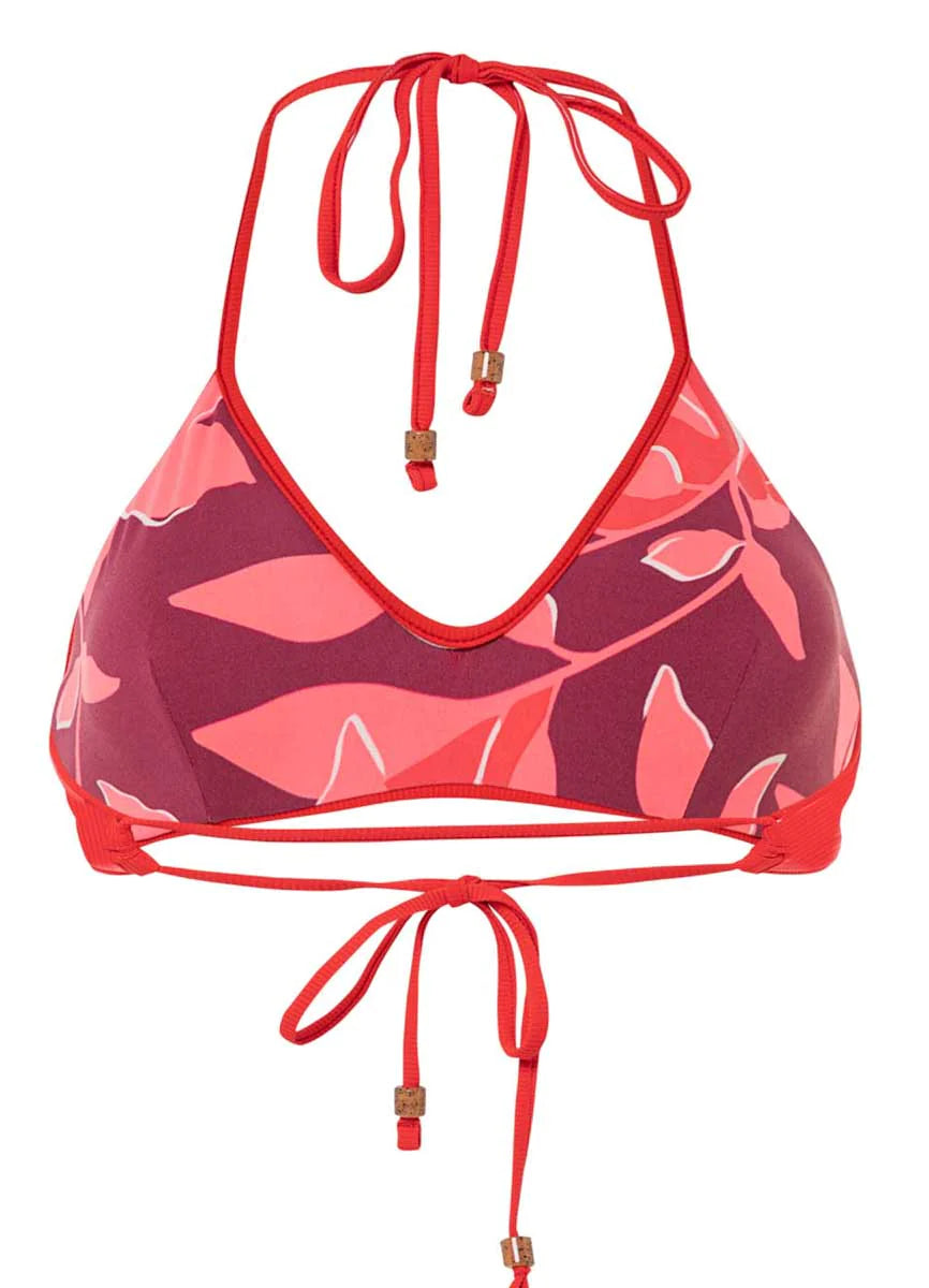 Maaji Scarlet Red River Sporty Bralette Bikini Top