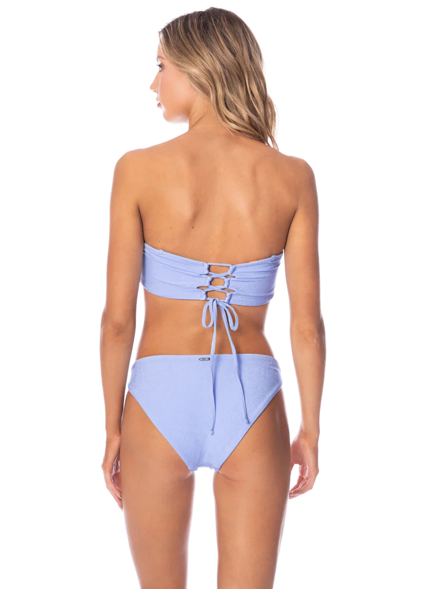 Maaji Serenity Blue Bora Strapless Bandeau Bikini Top
