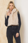 Vintage havana Almond Cozy Fur Vest