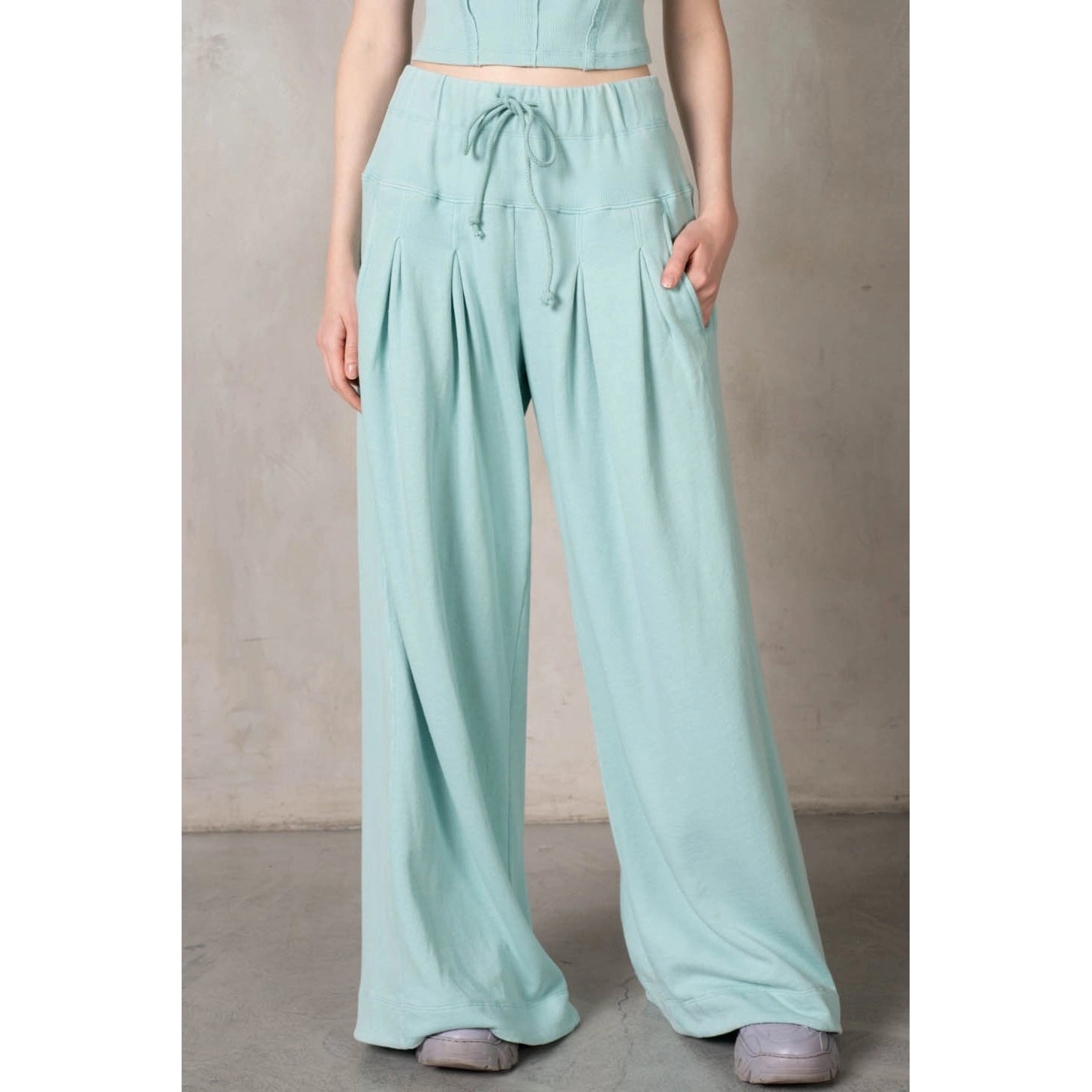 Cp Terry and Rib Wide Leg Pant