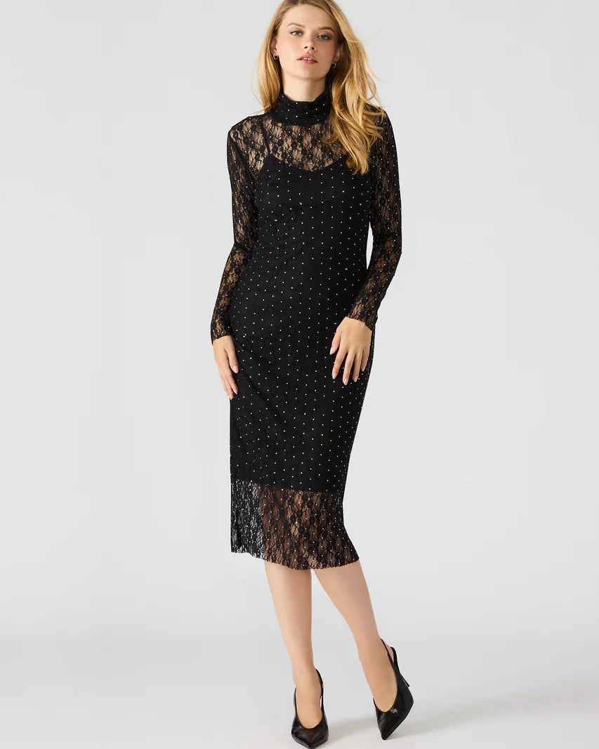 Steve Madden Vivienne Studded Lace Dress