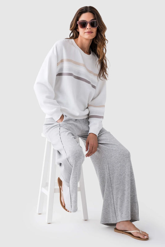 Vintage Havana Stripe Fleece Crewneck